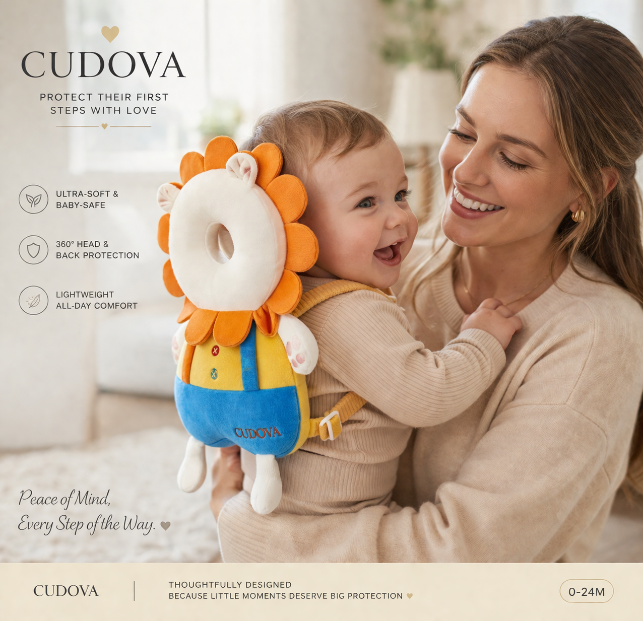 Cudova™  - Baby Head Protector Backpack