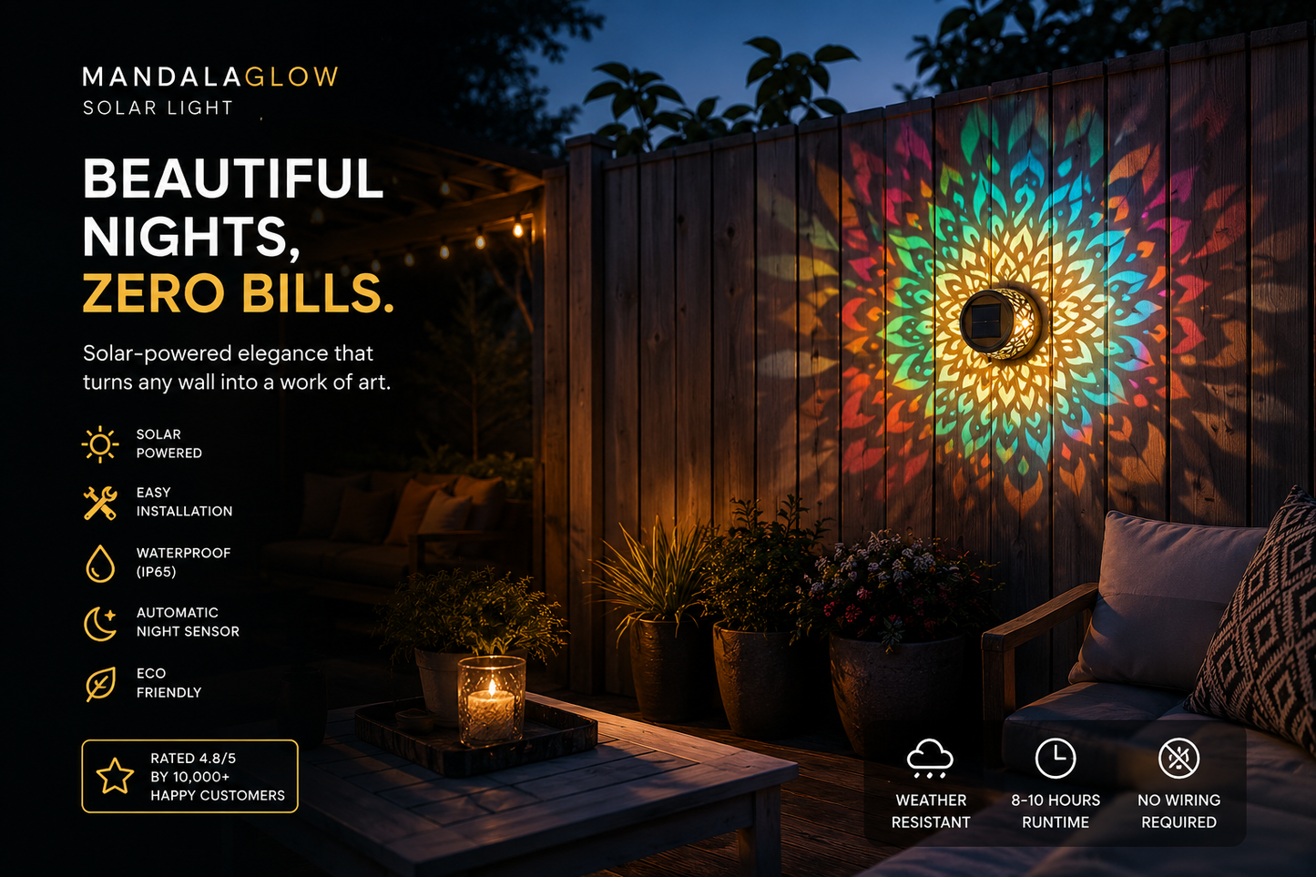 MandalaGlow™ Solar Light