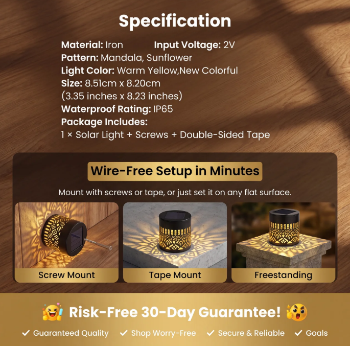 MandalaGlow™ Solar Light